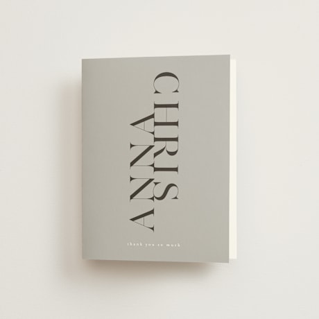 Folded Wedding Thank You Cards