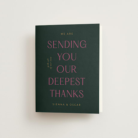 Folded Wedding Thank You Cards