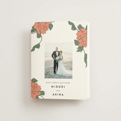 Folded Wedding Thank You Cards