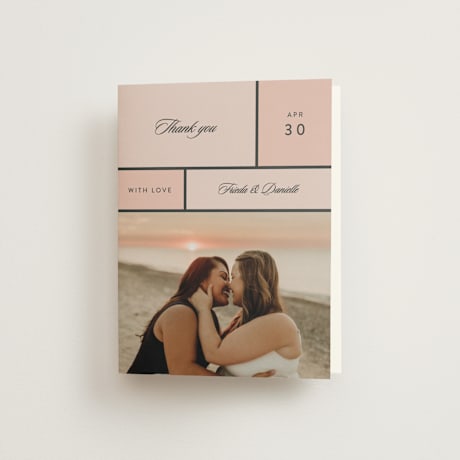 Folded Wedding Thank You Cards