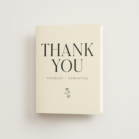 Folded Wedding Thank You Cards