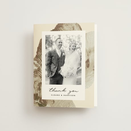 Folded Wedding Thank You Cards