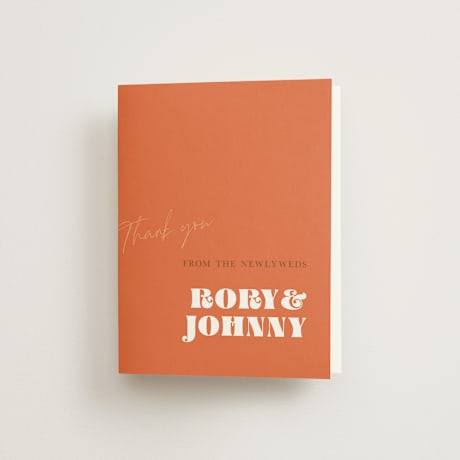 Folded Wedding Thank You Cards