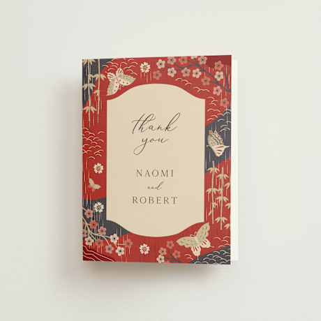 Folded Wedding Thank You Cards