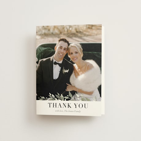 Folded Wedding Thank You Cards