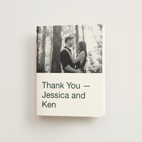 Folded Wedding Thank You Cards