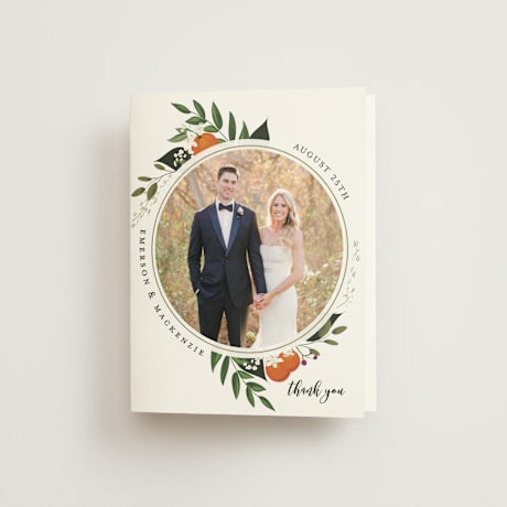 Folded Wedding Thank You Cards