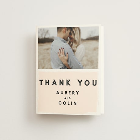Folded Wedding Thank You Cards