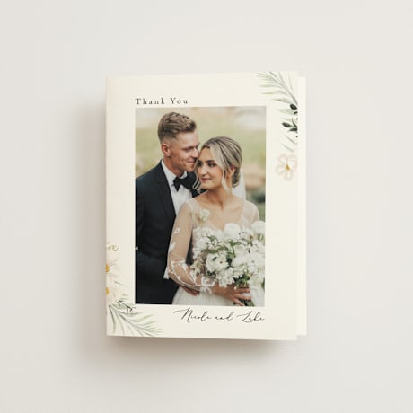 Folded Wedding Thank You Cards