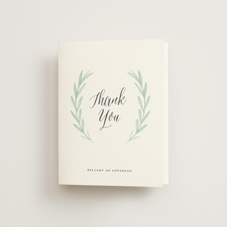 Folded Wedding Thank You Cards