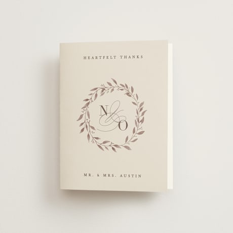 Folded Wedding Thank You Cards