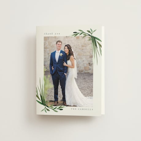 Folded Wedding Thank You Cards
