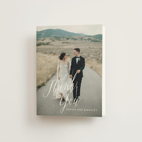 Folded Wedding Thank You Cards