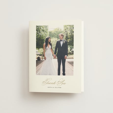 Folded Wedding Thank You Cards