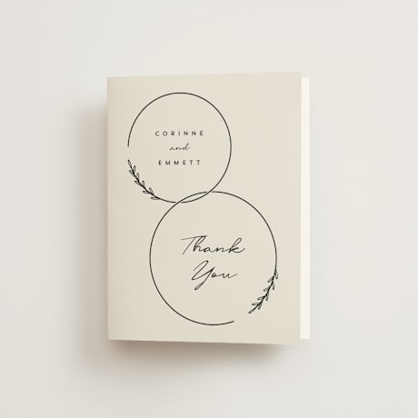 Folded Wedding Thank You Cards