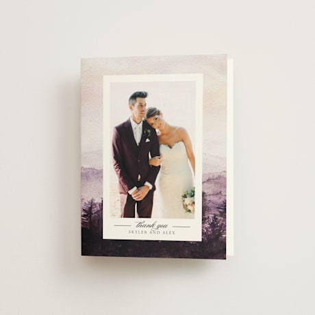 Folded Wedding Thank You Cards