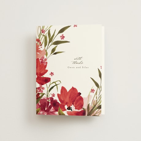 Folded Wedding Thank You Cards