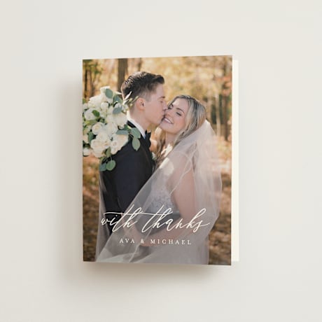 Folded Wedding Thank You Cards