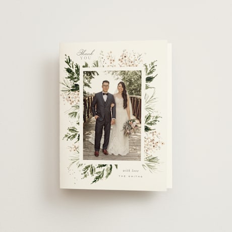 Folded Wedding Thank You Cards