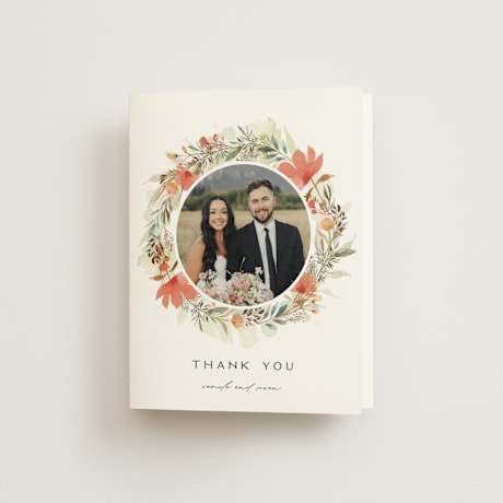 Folded Wedding Thank You Cards
