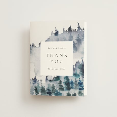 Folded Wedding Thank You Cards