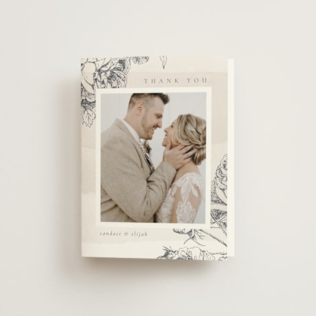 Folded Wedding Thank You Cards