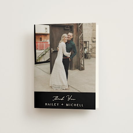 Folded Wedding Thank You Cards