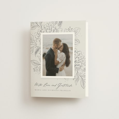 Folded Wedding Thank You Cards