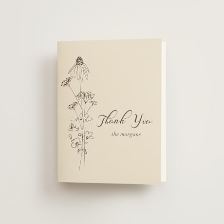 Folded Wedding Thank You Cards