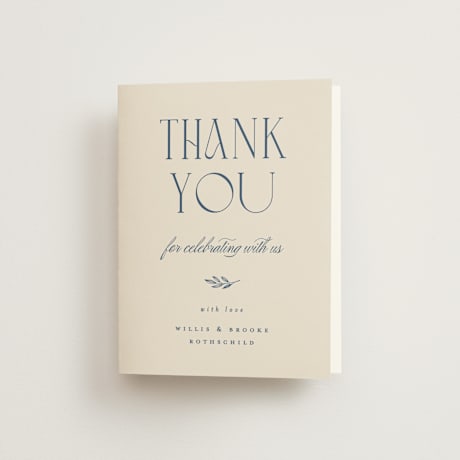 Folded Wedding Thank You Cards