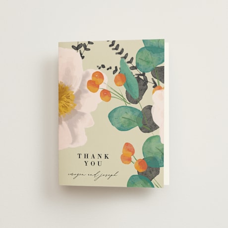 Folded Wedding Thank You Cards