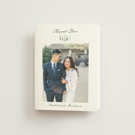 Folded Wedding Thank You Cards