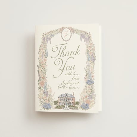 Folded Wedding Thank You Cards