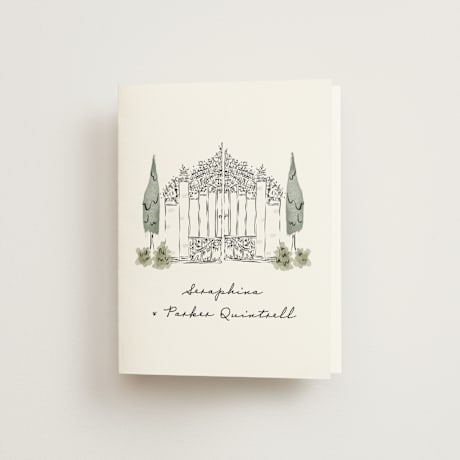 Folded Wedding Thank You Cards