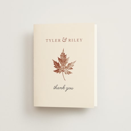 Folded Wedding Thank You Cards