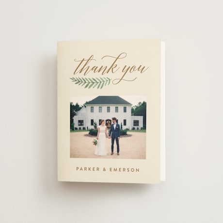 Folded Wedding Thank You Cards