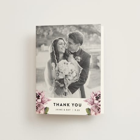 Folded Wedding Thank You Cards