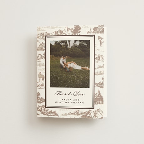 Folded Wedding Thank You Cards