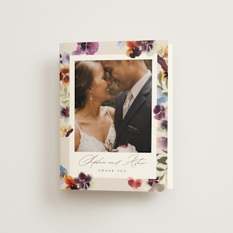 Folded Wedding Thank You Cards