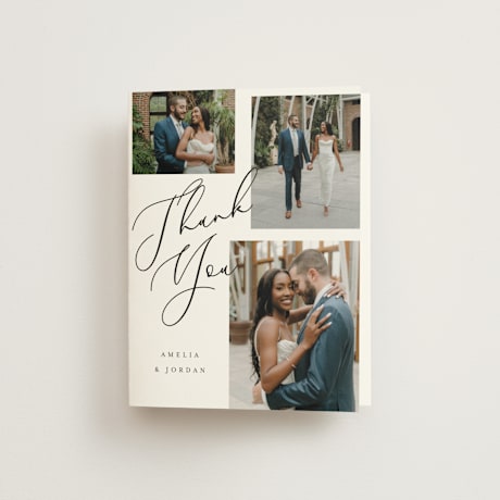 Folded Wedding Thank You Cards