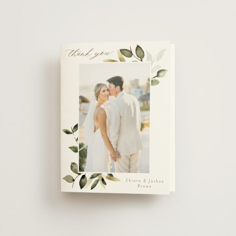 Folded Wedding Thank You Cards
