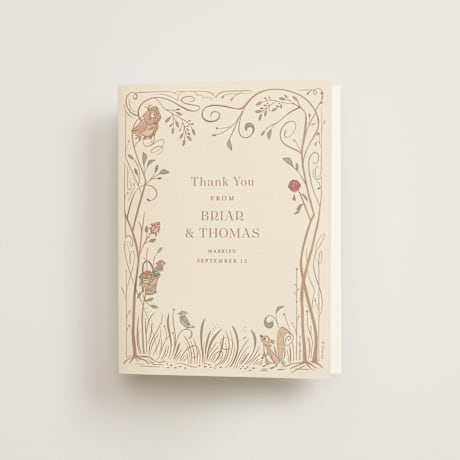 Folded Wedding Thank You Cards