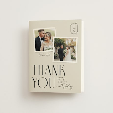 Folded Wedding Thank You Cards
