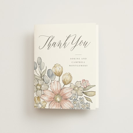 Folded Wedding Thank You Cards