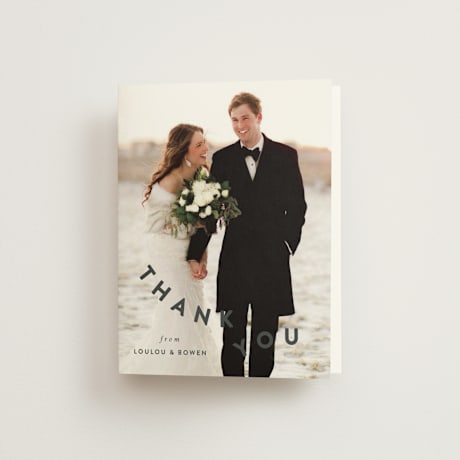 Folded Wedding Thank You Cards