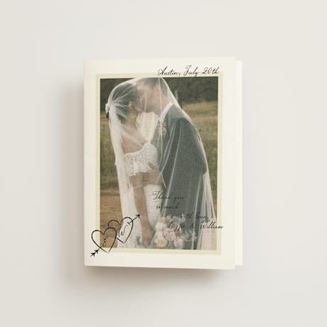 Folded Wedding Thank You Cards