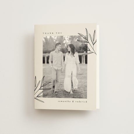 Folded Wedding Thank You Cards