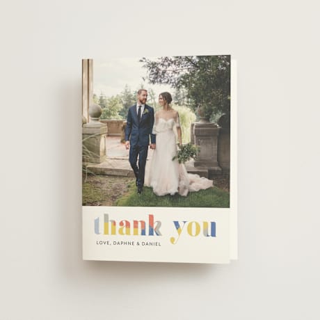 Folded Wedding Thank You Cards