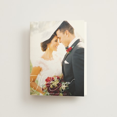 Folded Wedding Thank You Cards
