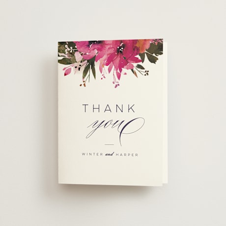 Folded Wedding Thank You Cards